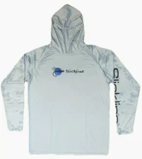 SLICKLINE UPF 50+ UV Quick Dry Sublimated Long Sleeve Fishing Shirt Hoodie 2XL