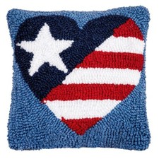 Patriotic Heart Pillow