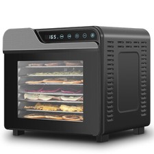 Food Dehydrator, 8-Tray Stainless Steel,65°F dehydrators for Jerky, Dog Treats