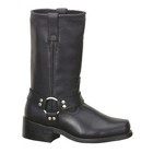 Mens HARNESS BOOT Leather Riding Motorcycle Biker Boots Medium / Wide Black 1442