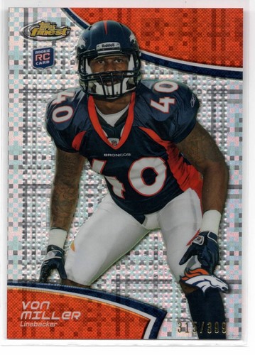 Von Miller [Xfractor] #28 2011 Topps Finest card