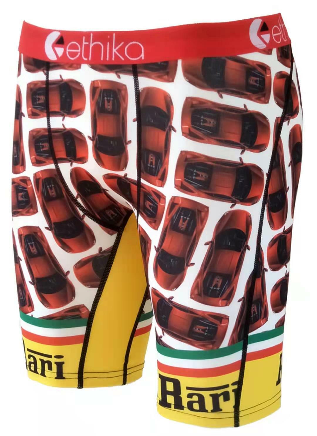Red Car Printing Man Long Boxer Underwear Sports Pants US Size 3XL