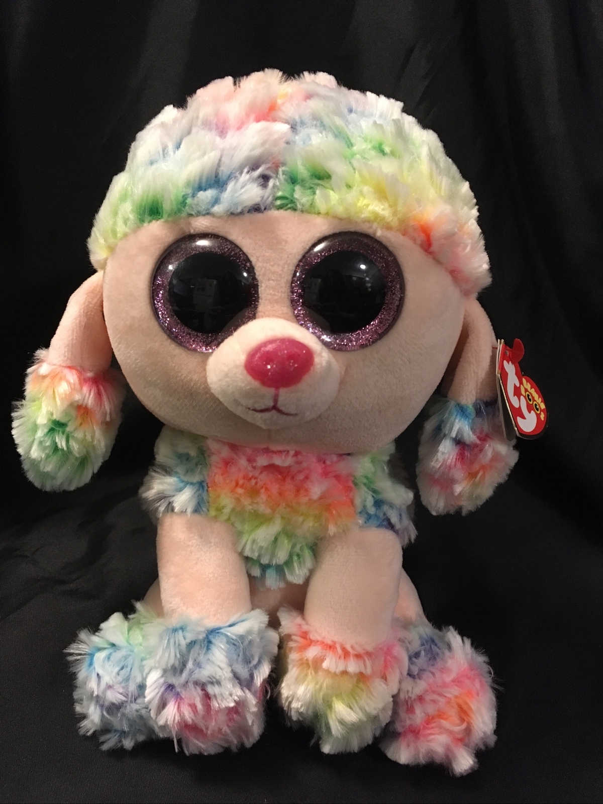 ty rainbow poodle large