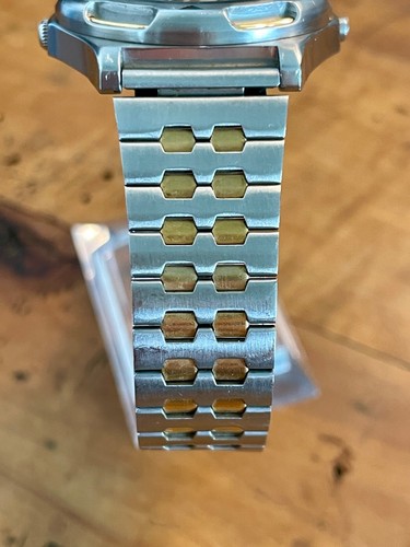 Vintage '90 Bulova Marine Star Panda Chronograph 90D04 Stainless Steel Bracelet - Picture 5 of 9