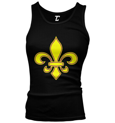 Yellow Fleur De Lis - Mardi Gras Party Parade Beads Juniors Tank Top