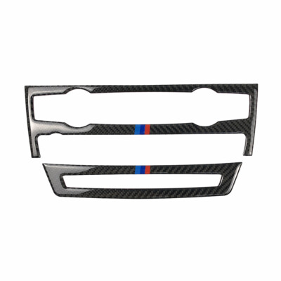 M Carbon Fiber AC CD Control Panel Covers Sticker Trim For BMW E70 E71 X5 X6 PA