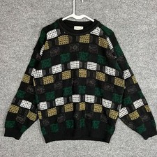 Vintage Protege Color Block Multicolor Men Size M USA MADE Sweater