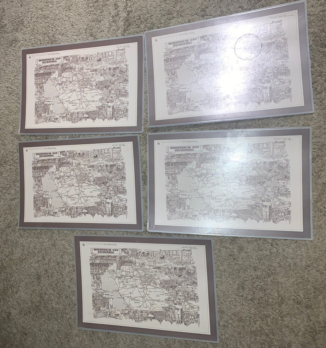 Laminated Set Of 5 Cotswold Rural Crafts Placemats England Yorkshire Humberside