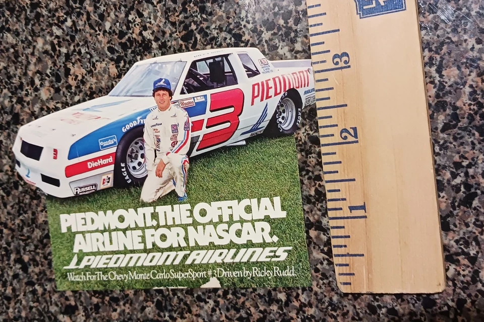 Calcomanía adhesiva vintage RCR Ricky Rudd #3 Piedmont Chevy NASCAR Richard Childress Foto 4 de 4