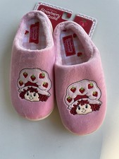 Strawberry Shortcake Pink Plush Indoor/Outdoor Slippers Size Large 8-9