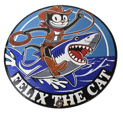 #ad #ad Vintage Felix the Cat Sign Cartoon Comic Advertising Gas Oil Pump Sign $74.07