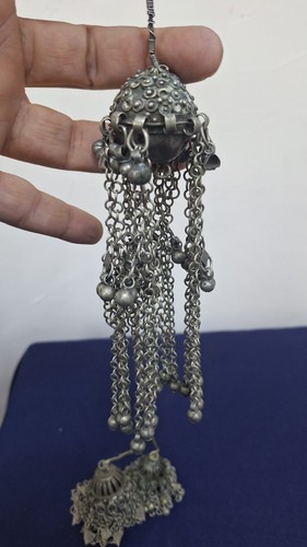 Lot X5 Antique Silver Yemeni Bedouin Tassels handmade 228G - Picture 4 of 11