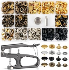 100 Sets 12.5mm Press Stud Kit Heavy Duty Pliers 4 Colors Snaps Leather Fabric