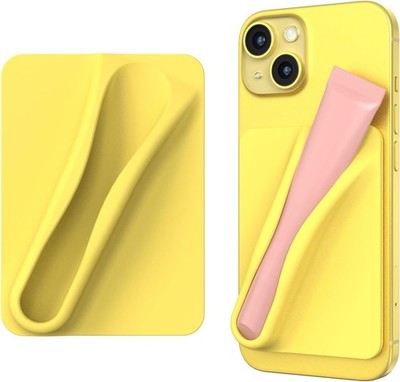 DOB SECHS Silicone Lip Holder for Cell Phone Lipstick Lip Glaze Phone Case Back 