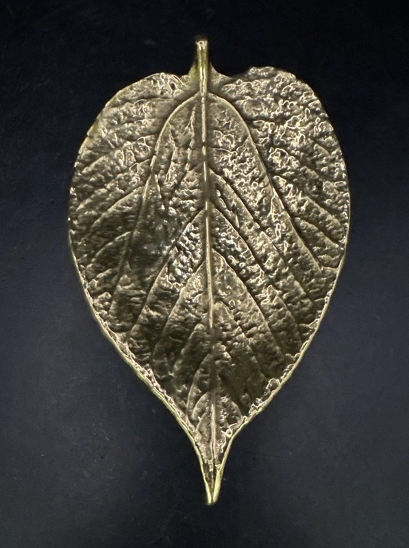 Mid Century ©1948 Virginia Metalcrafters Mulberry Leaf Dish Brass Tray VMC 3-27