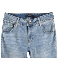 Hudson Los Angeles Womens Light Wash Straight Leg Double Button Jeans Size 8