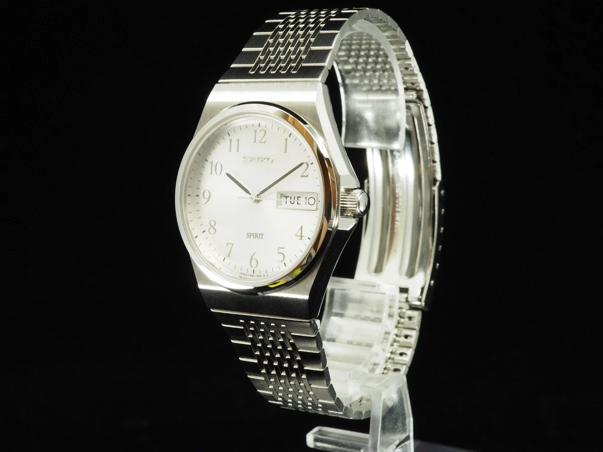 Reloj Hombre Vintage 2000 COMO NUEVO Seiko Spirit 7N93-7000 Día Fecha Cuarzo 35mm JAPÓN