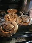 4 VINTAGE JEANETTE PINK  Dogwood Patter DEPRESSION GLASS BREAD AND BUTTER PLATES