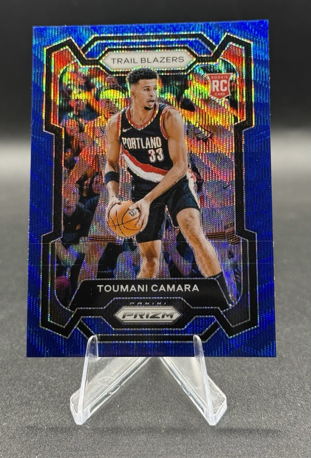 2023-24 Panini Prizm - Toumani Camara #164 Blue Wave Prizm (RC)