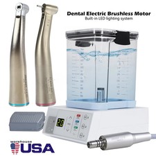 Dental Brushless LED Electric Micro Motor with Water/1:5/1:1 LED Handpiece USA
