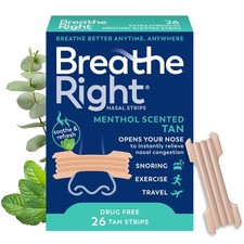 Breathe Right Extra Strength Nasal Strips, Menthol Scented, 26 Count
