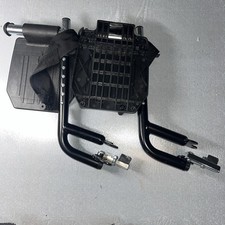 Pair of Swing-Away Wheelchair Footrests with Heel Loops black