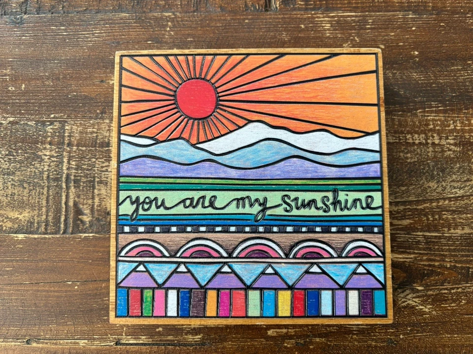 Primatives By Kathy “You Are My Sunshine”  Wood Wall Plaque, 6x6x1 - Image 2 of 4