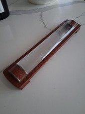 Levenger Crocodile Embossed Leather Executive Magnifier Bar.