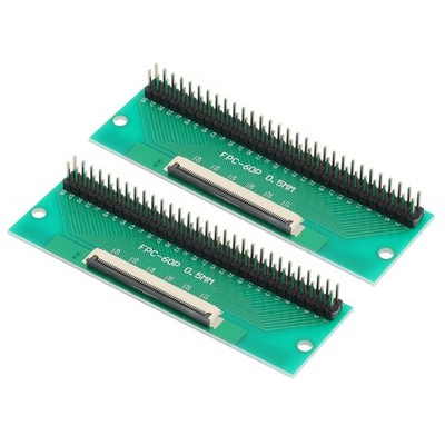 2pcs FFC FPC Connector Board 60 Pin Double Row Male Pin Header Strip Adapter