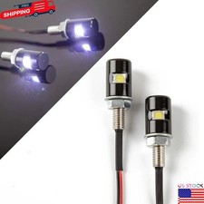 2x License Plate Lighttag Screw Bolt Lamp12v White Led Bulb For Car Motorcycle