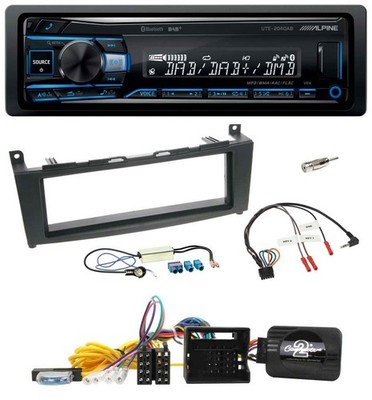 Alpine USB Bluetooth DAB Lenkrad Autoradio für Mercedes C W204 S204 2007-2011