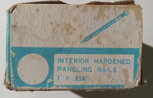 Interior Hardened Paneling Nails 1" x 0.058" ~1/4 pound HALF-FULL OPEN BOX