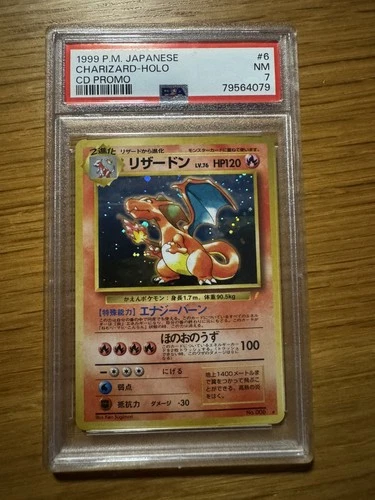 PSA 7 Charizard No 006 Holo 1999 Pokemon Japanese CD PROMO #6
