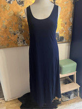 Lauren by Ralph Lauren Long Navy Blue Rayon Tank Dress L