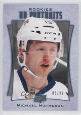 2016 Upper Deck UD Portraits Rookie Platinum Blue Foil 3/25 Michael Matheson i8h