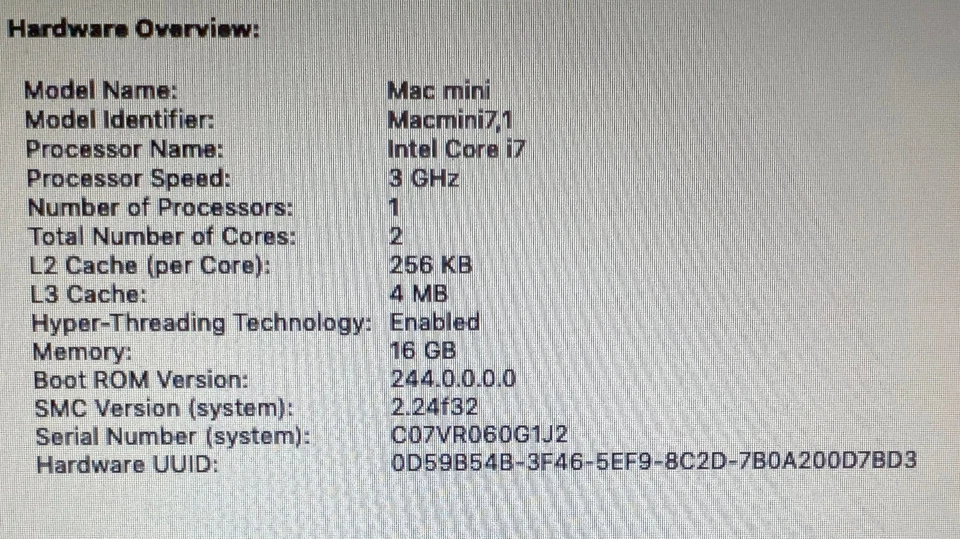 Apple Mac Mini - 1 Tb - 2014, i7 3 GHz, 16GB RAM, macOS Mojave - Image 3 of 4