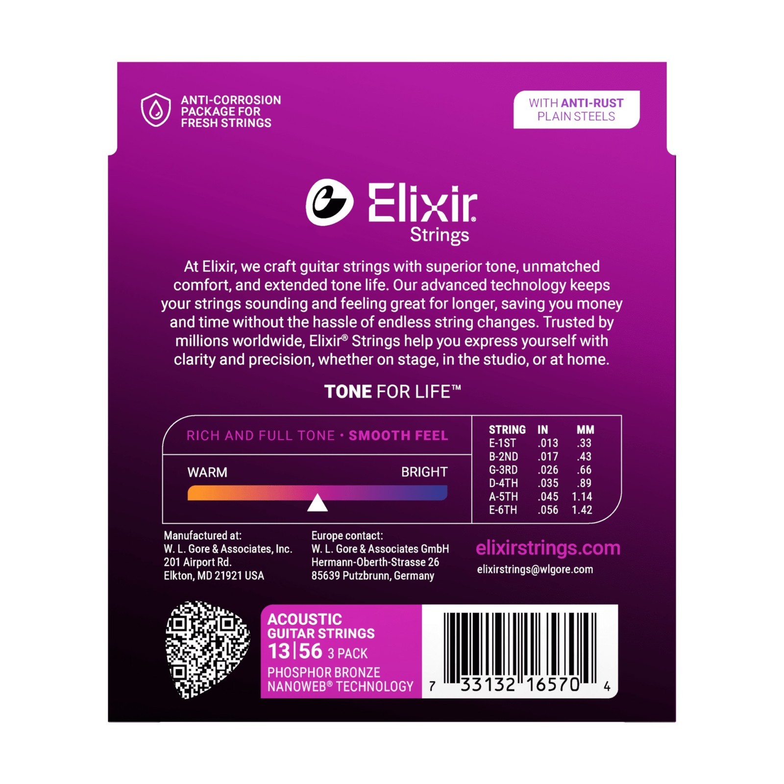 Elixir String Sets 3 SETS ELIXIR 16102 NANOWEB ACOUSTIC GUITAR STRINGS MEDIUM 13-56 ...