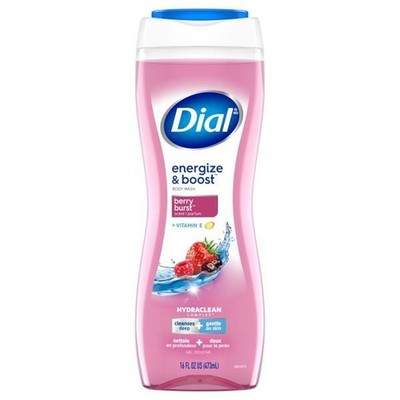 Dial Body Wash Energize & Boost, Beery Burst Scent + Vitamin E, 16 Fl Oz