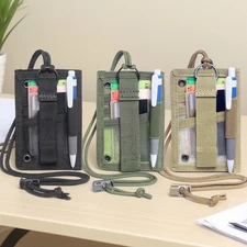 Tactical Hook&Loop ID Card Holder Organizer with Neck Lanyard Patch Badge Holder