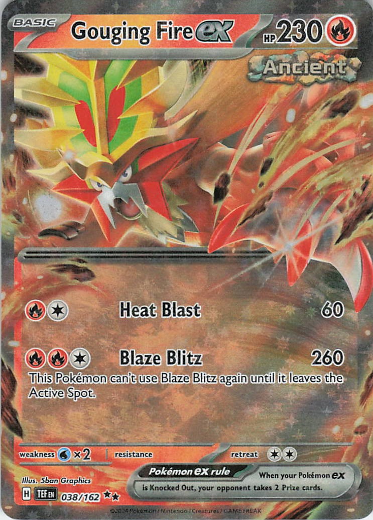 Gouging Fire ex - Holo Double Rare SV05: Temporal Forces 038/162 NM