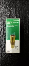 1 inch Insert Coupling with Barbed Ends, Yellow Brass, 1 In. -