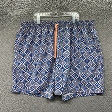 Chubbies Swim Shorts Mens 2XL Blue Geometric 5.5 In Inseam Trunks Quick Dry