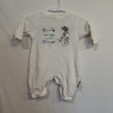 Vintage Bugs Bunny Baby Sleeper Play Outfit Snap No Tags Looney Tunes