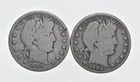 1892-1915 Lot 2 1907-D 1902 Barber 90% Half Dollars - Coin Collection *057