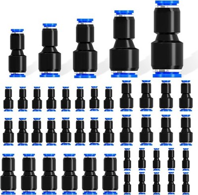 Quick Connect Air Hose Fittings,5 Size Push to Connect Fittings,1/8'',1/4'',5/16''