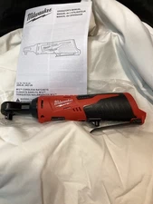 NEW Milwaukee M12 2457-20 Cordless 3/8" Ratchet 12V Tool Only 1/4” Adapter