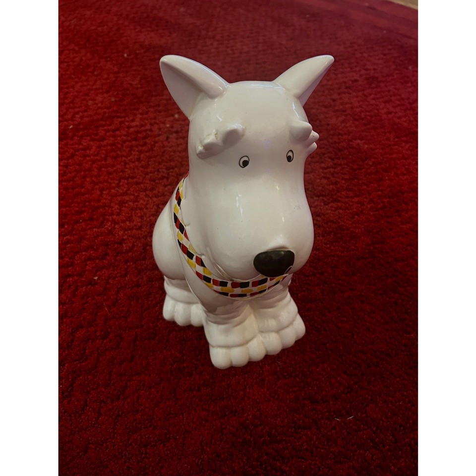 A Doug Harris Scottie dog ceramic cookie jar — the kind of classic kitsch statement piece that anchors a whole kitchen's personality.