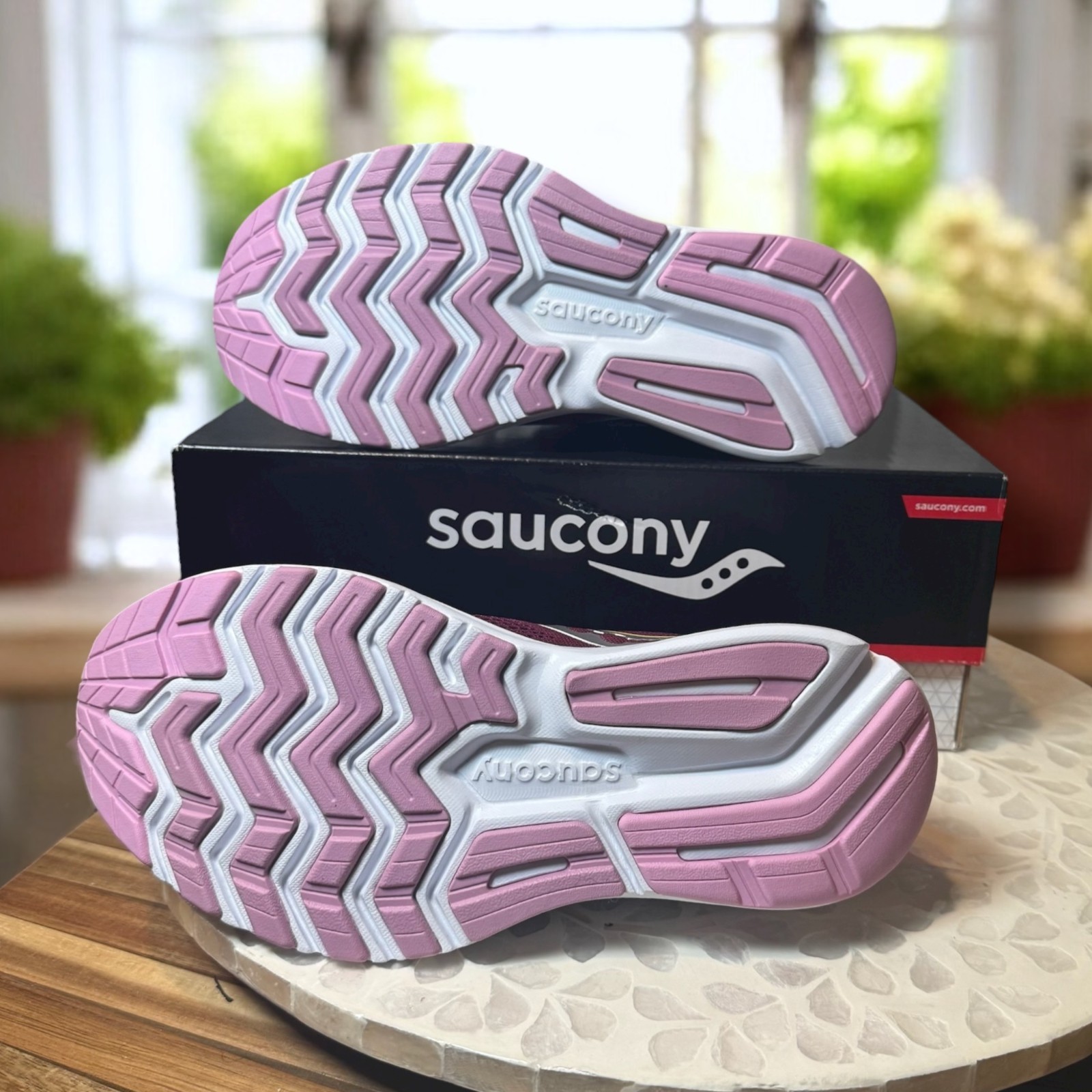 Saucony Womens Ride 14 Supportive Running Shoe 6.5 Quartz/Vizigold NEW thumbnail 12