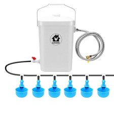 Automatic Chicken Waterer Float Controlled, 3 Gallons Poultry Waterer Dispens...