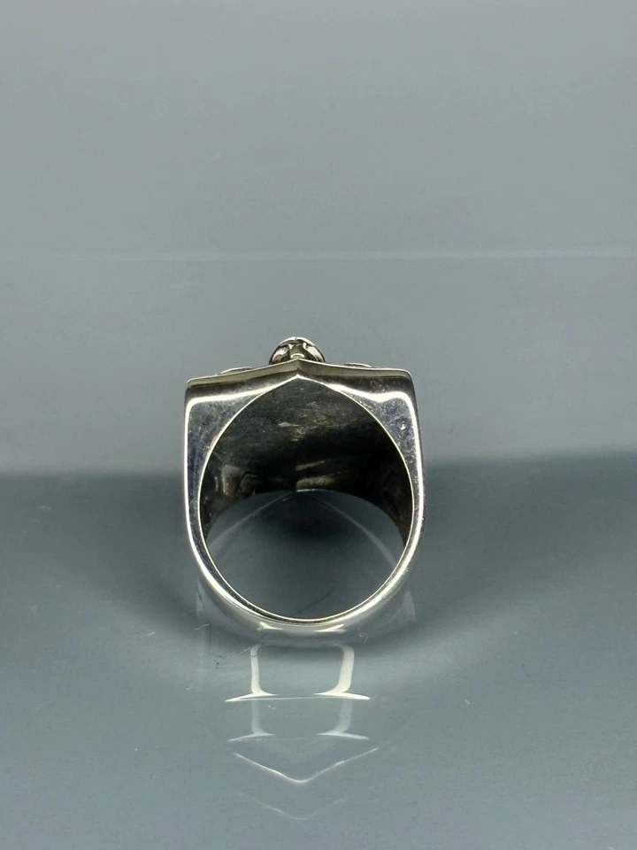 Anillo escudo caballero plata esterlina 925 guerrero medieval declaración gótica Foto 4 de 4